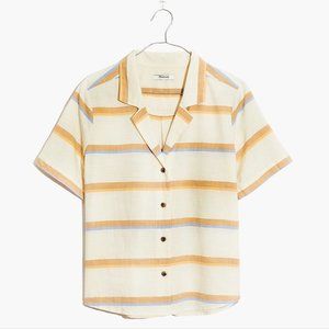 Madewell Stripe Camp Shirt, XS